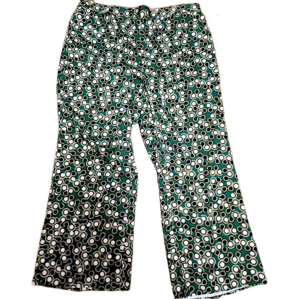 Eloquii Size 22 High Waist Retro Print Polka Dot Palazzo Pants NWT